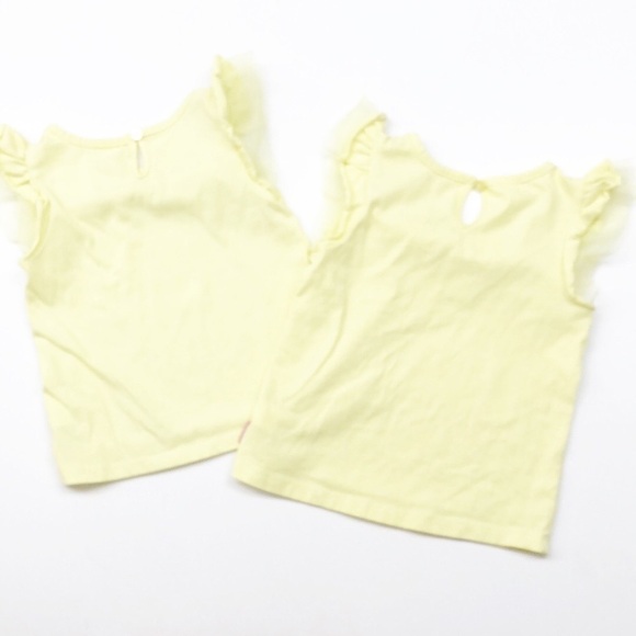 BCBGirls little girls neon yellow ruffle top set - Picture 2 of 4
